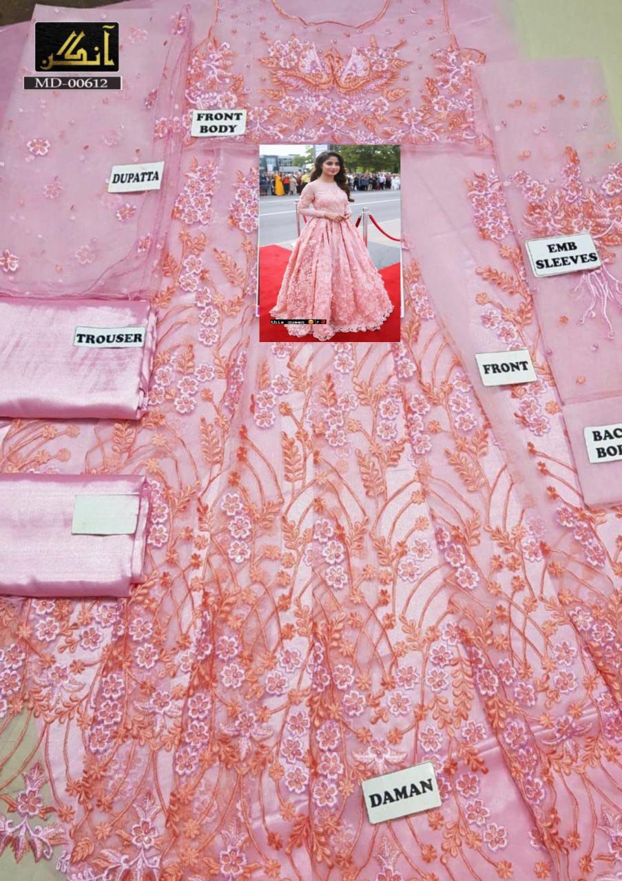 NOMI ANSARI maxi net embroidered