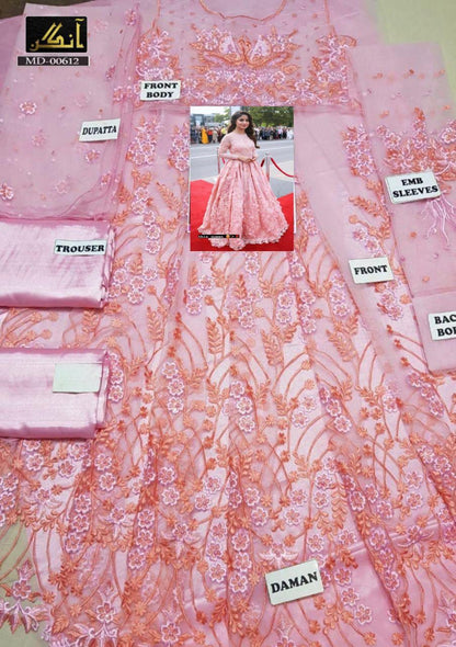 NOMI ANSARI maxi net embroidered