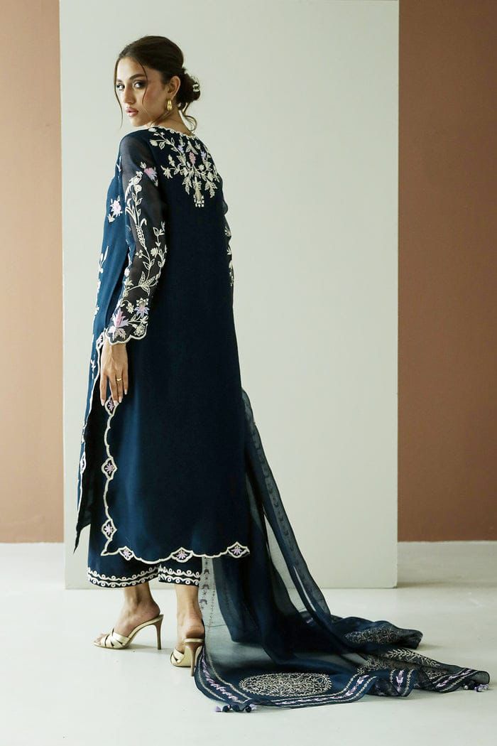 ZURI organza embroidered hand embellished