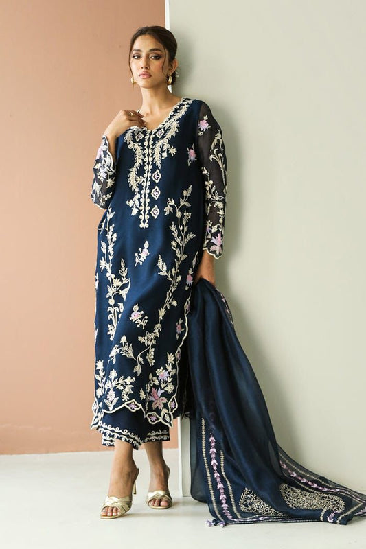 ZURI organza embroidered hand embellished