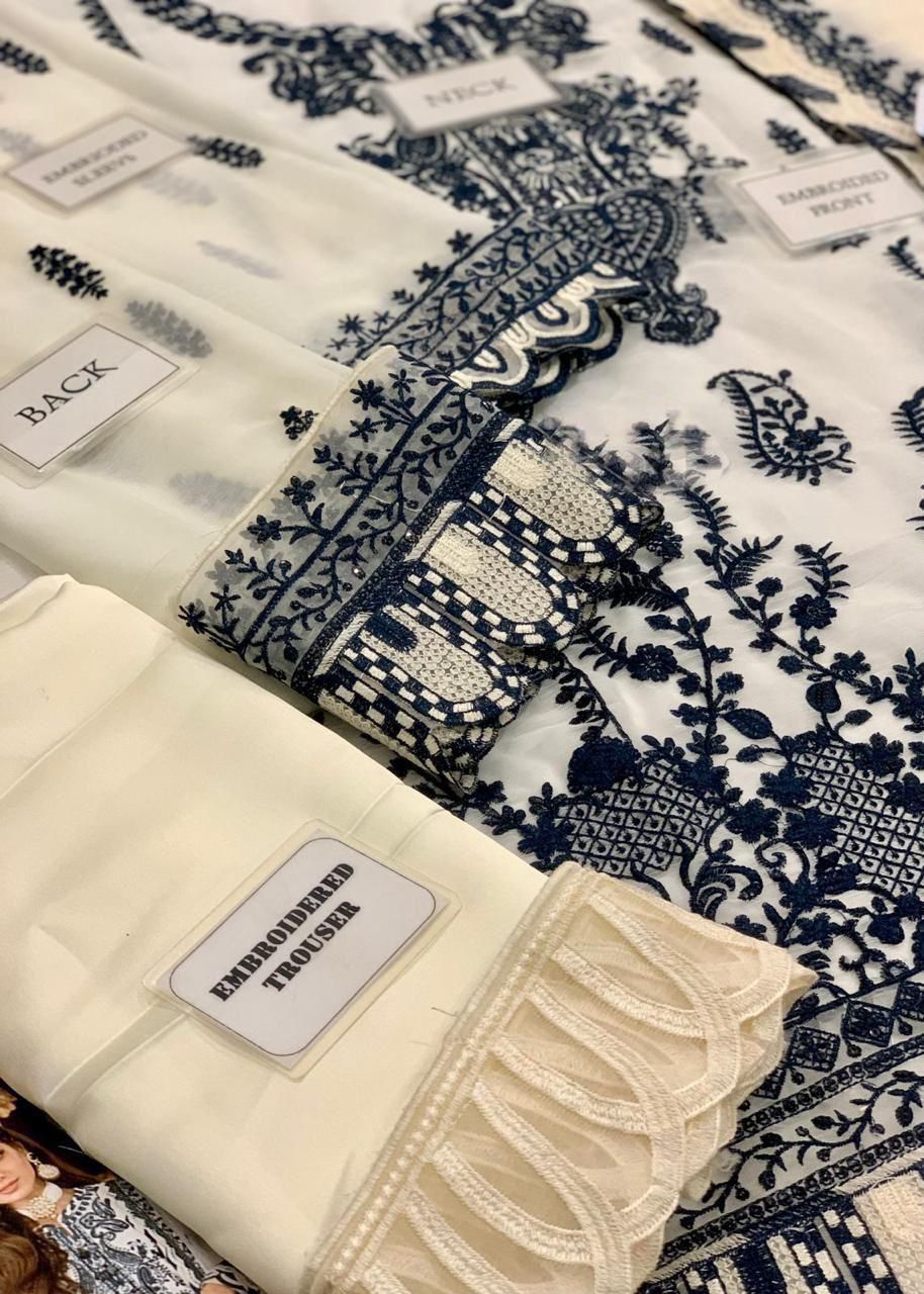 ASIM JOFA chiffon embroidered