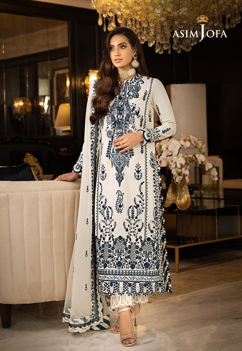 ASIM JOFA chiffon embroidered