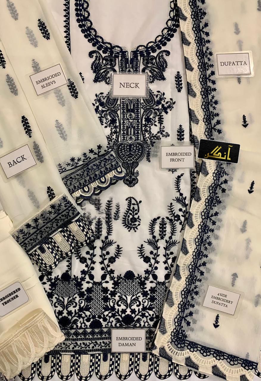 ASIM JOFA chiffon embroidered