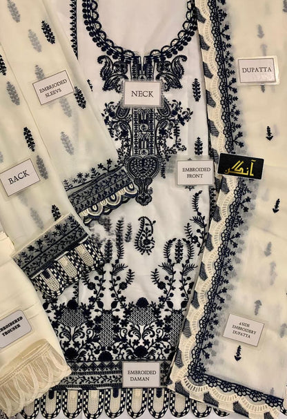 ASIM JOFA chiffon embroidered