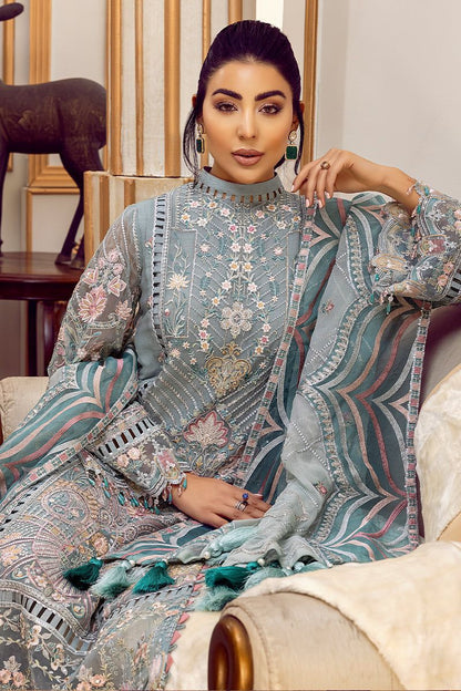 Adan Libas  Chiffon Embroidered Unstitched