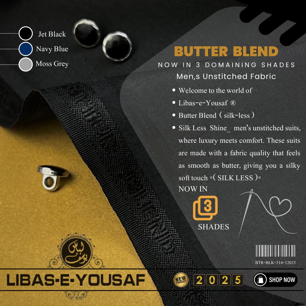 man Libas-e-Yousaf's®   Butter Blend Silk Less men's