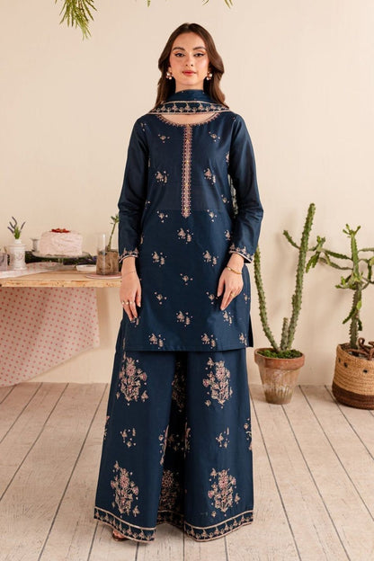 3pc JAZMIN 🟨 CATEGORY : DHANAK 3PC EMBROIDERED