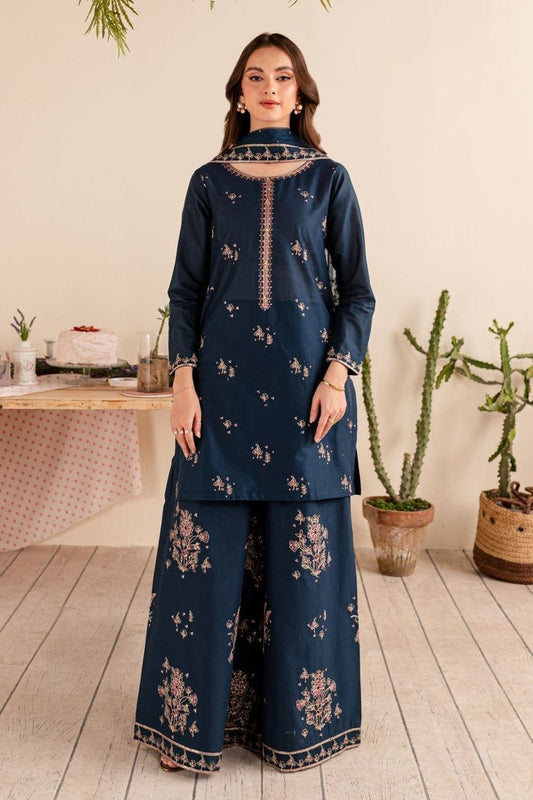 3pc JAZMIN 🟨 CATEGORY : DHANAK 3PC EMBROIDERED