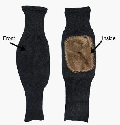 man 1 Pair Woolen Blend Thermal Knee Warmers