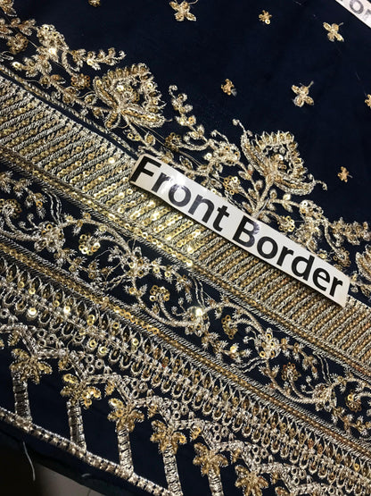 Asim jofa Chiffon Embroidered Unstitched