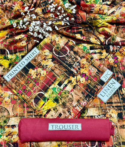 2pc  LINEN PRINTED COLLECTION