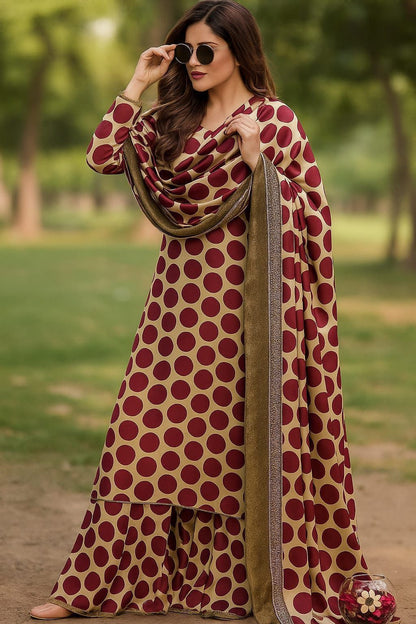 3pc  Shamooz Silk Fabric detail