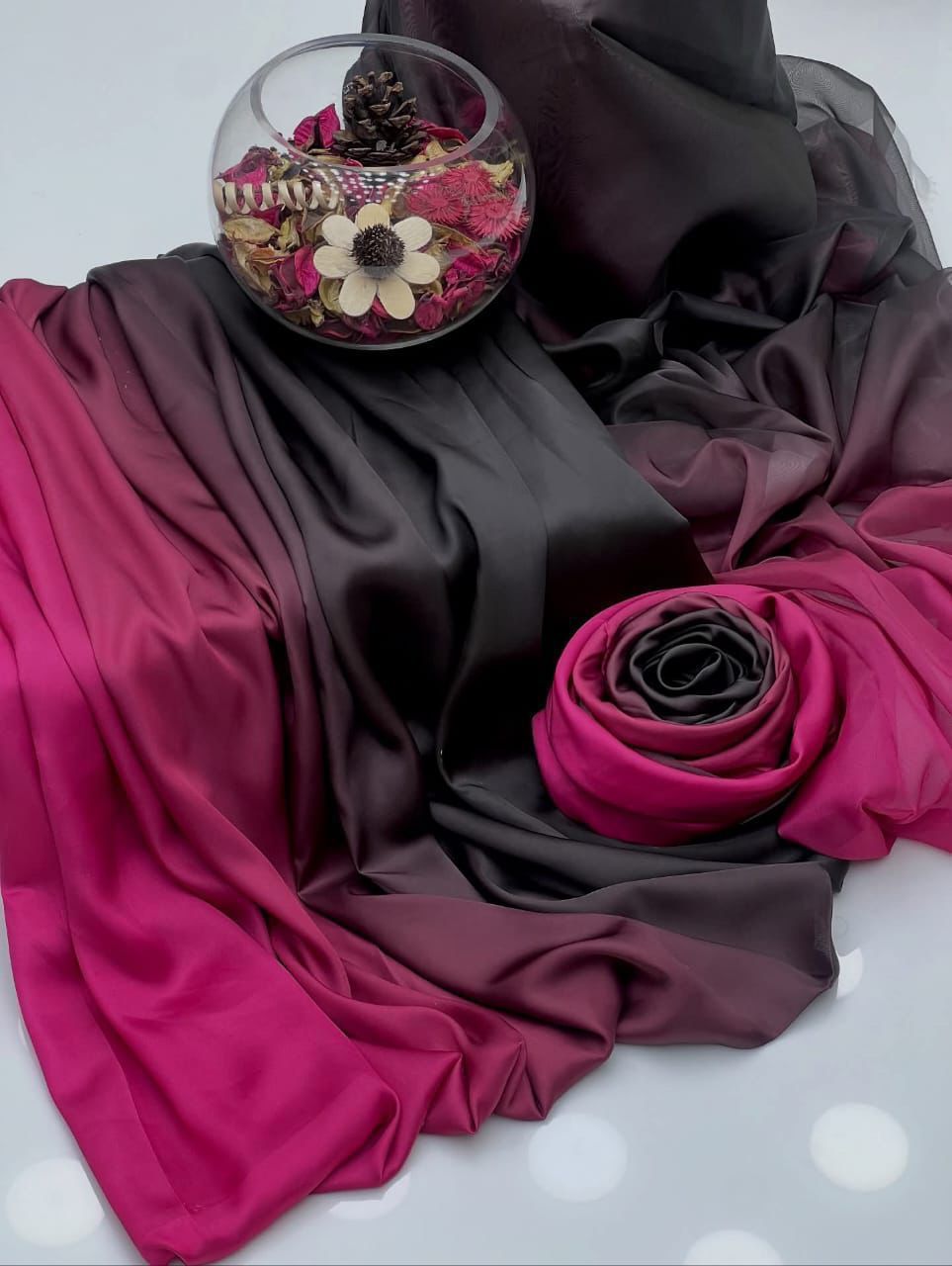 3pc  Shamooz Silk Fabric detail