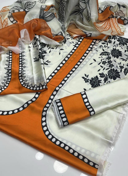 3pc  Shamooz Silk Fabric detail