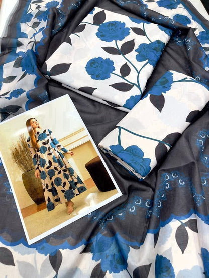 3pc  Shamooz Silk Fabric detail