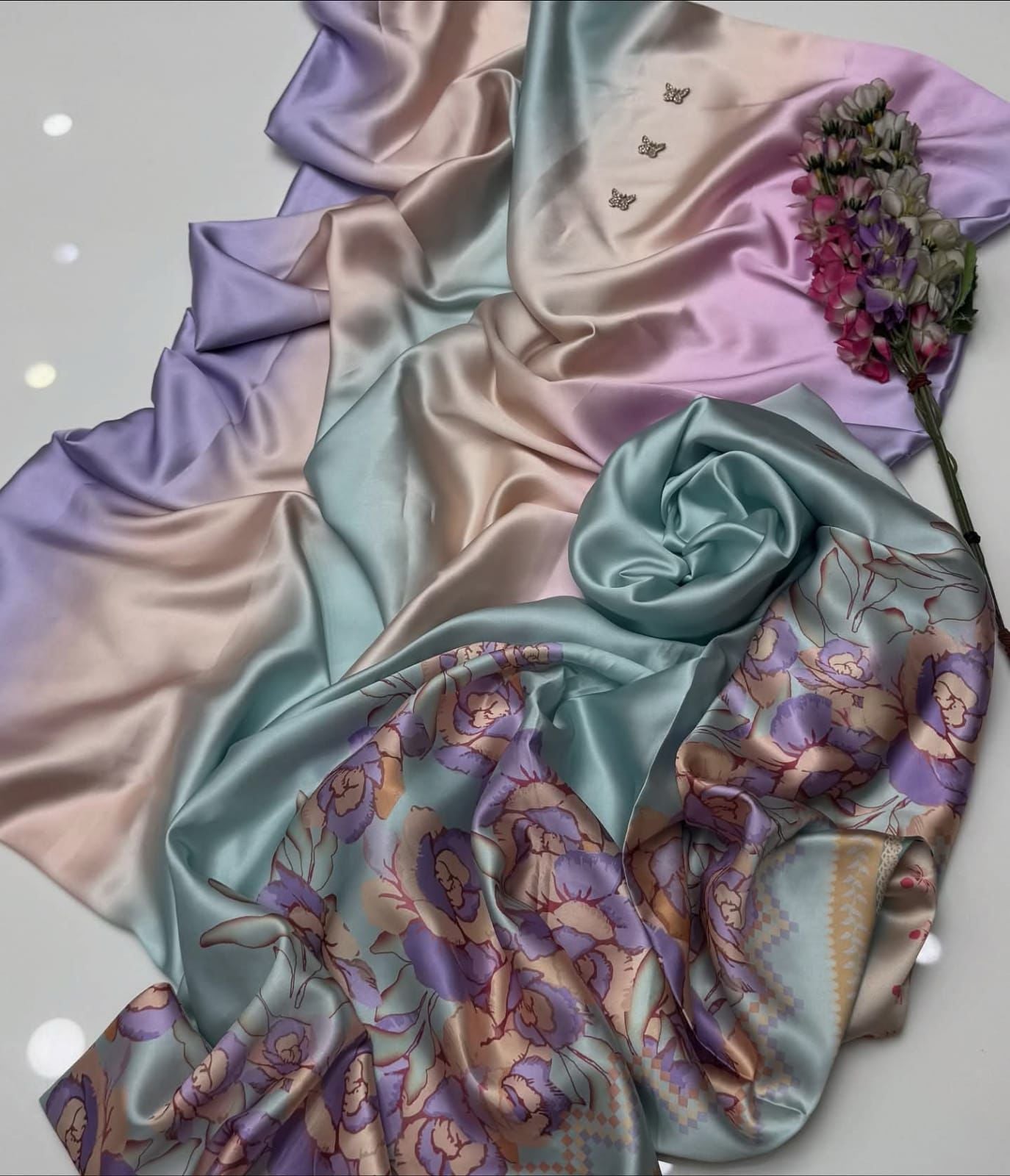 3pc  Shamooz Silk Fabric detail