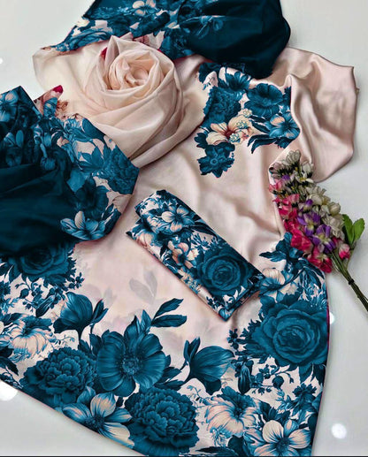 3pc  Shamooz Silk Fabric detail