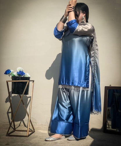 3pc  Shamooz Silk Fabric detail