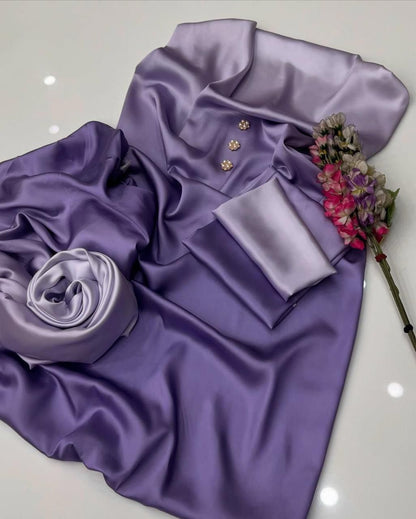 3pc  Shamooz Silk Fabric detail