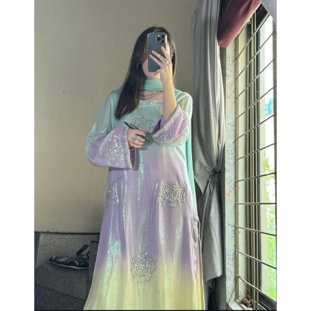 3pc  Shamooz Silk Fabric detail