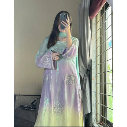 3pc  Shamooz Silk Fabric detail