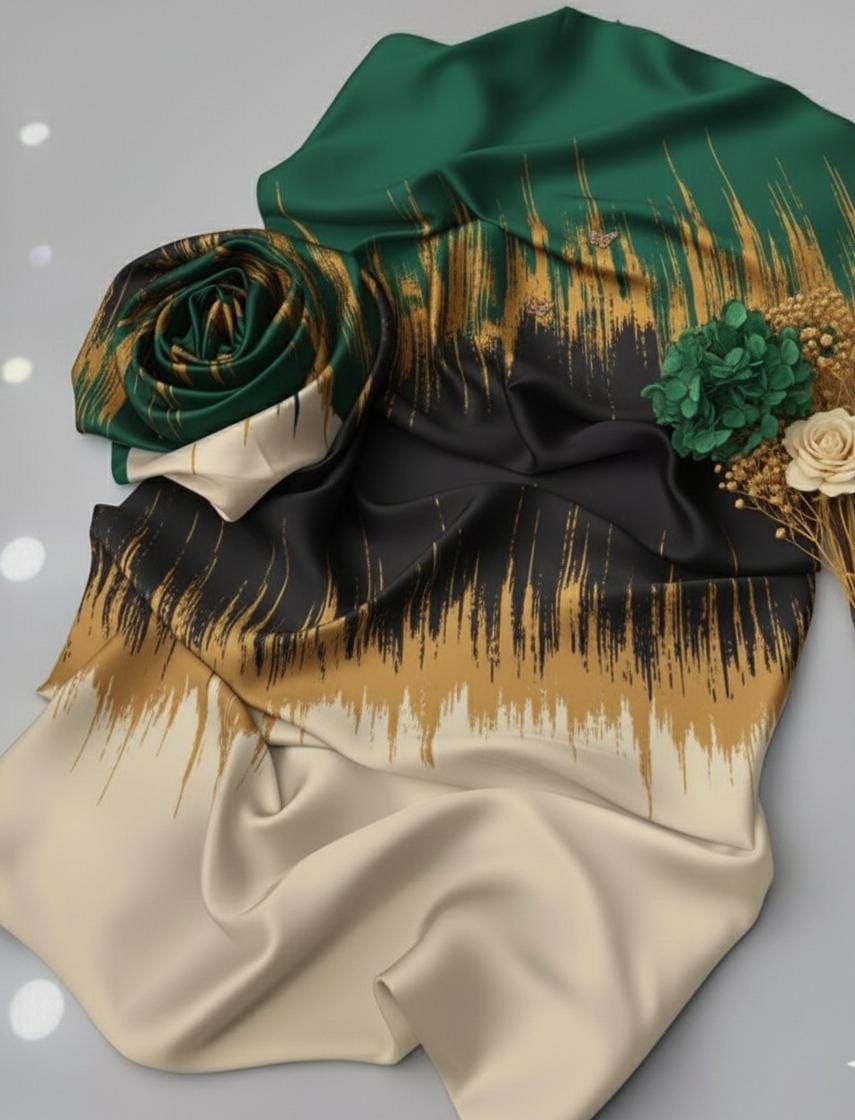 3pc  Shamooz Silk Fabric detail