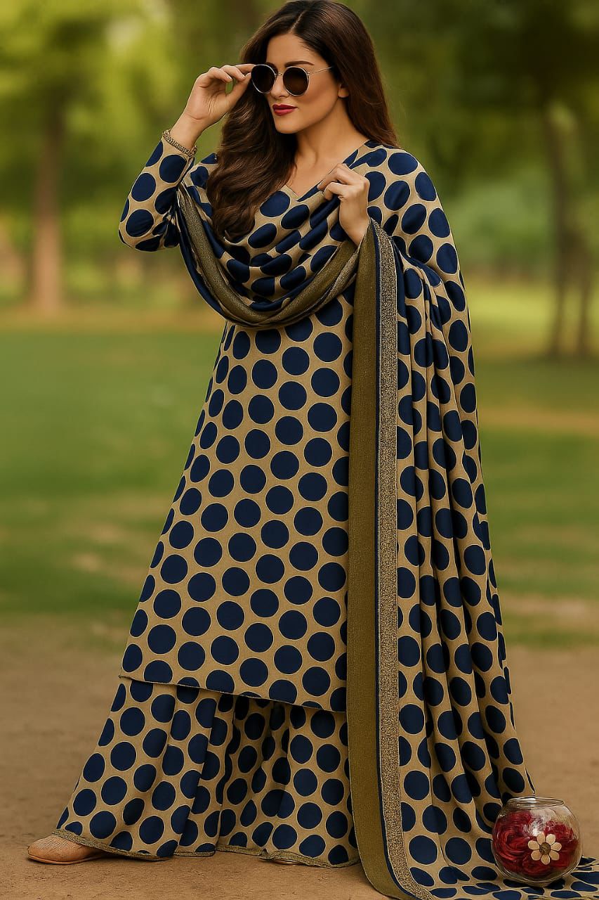 3pc  Shamooz Silk Fabric detail