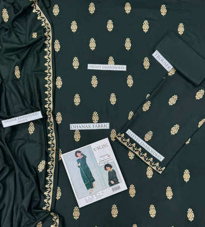 3PC  DHANAK 3PC EMBROIDERED
