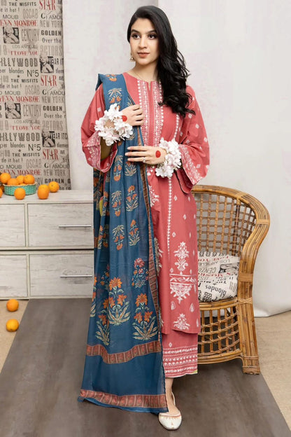3PC  DHANAK 3PC EMBROIDERED