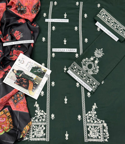 3PC  DHANAK 3PC EMBROIDERED
