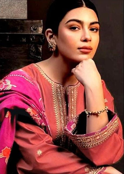 3PC  DHANAK 3PC EMBROIDERED