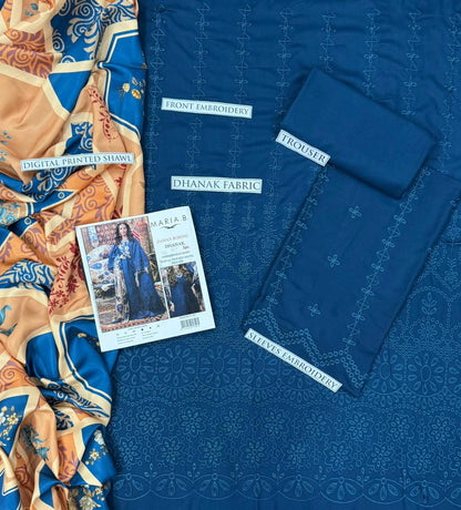 3PC MARIA B CHICKEN KARI BORING HEAVY EMBROIDERED COLLECTION