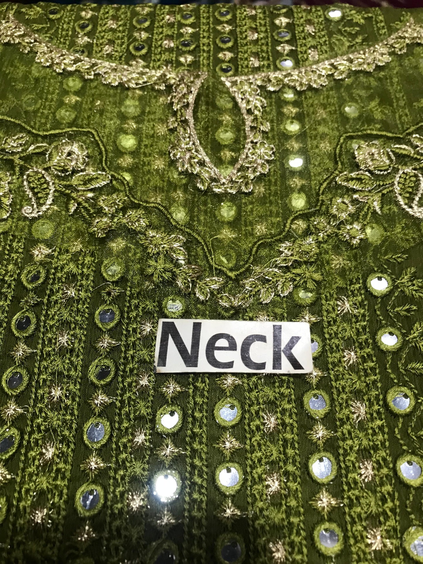 Ahmozi Presenting  Azure Chiffon Embroidered