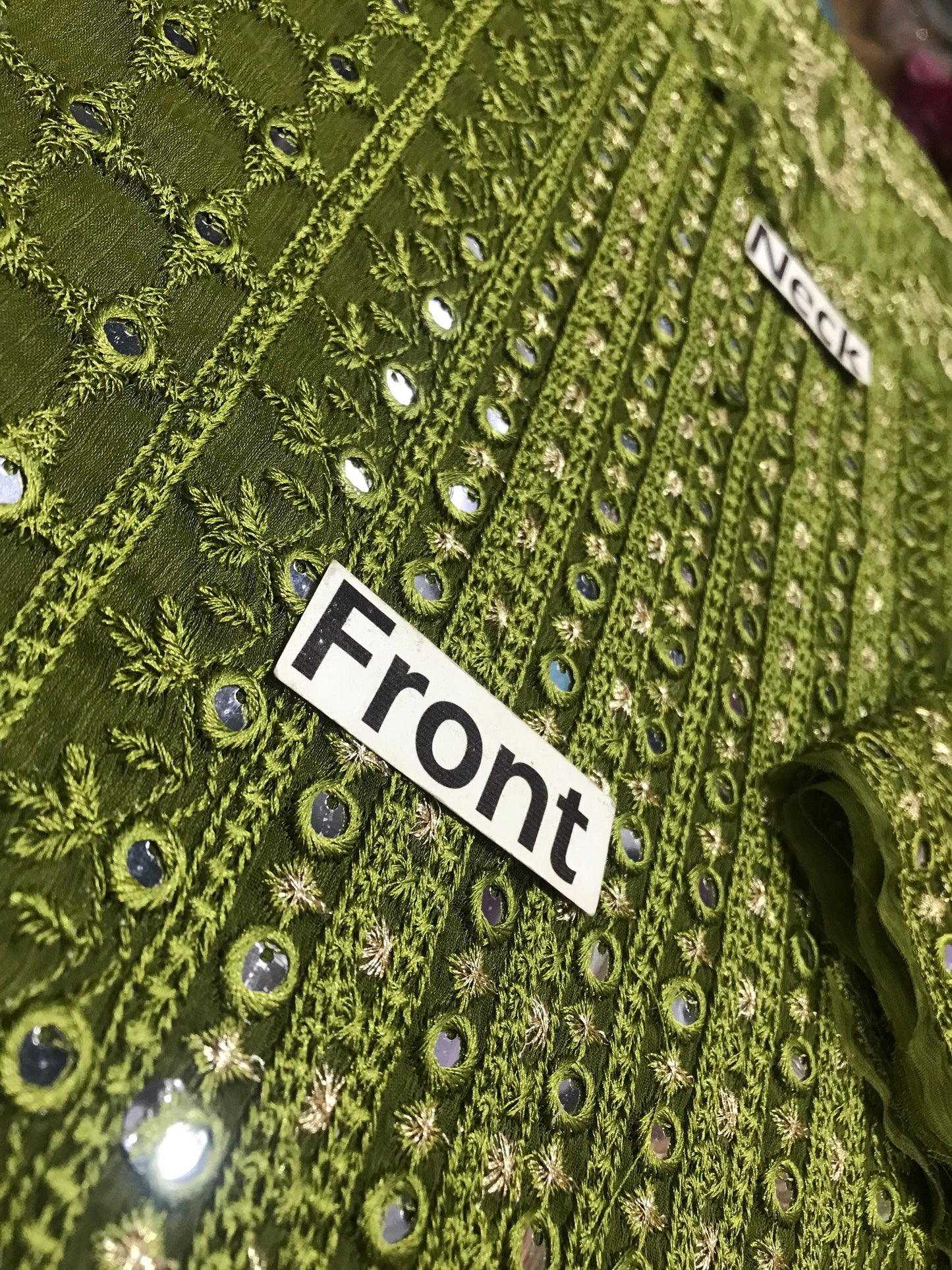 Ahmozi Presenting  Azure Chiffon Embroidered