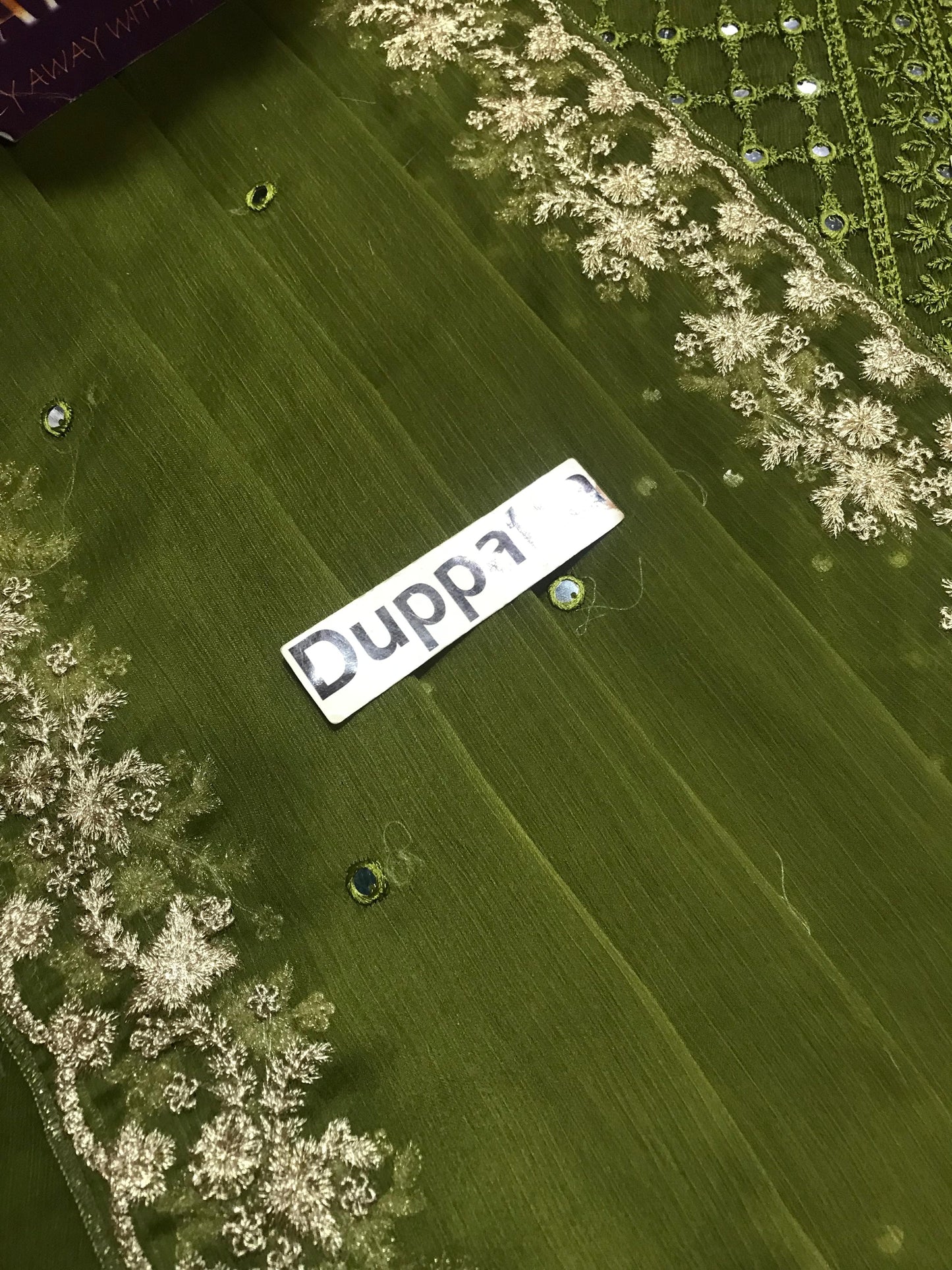 Ahmozi Presenting  Azure Chiffon Embroidered