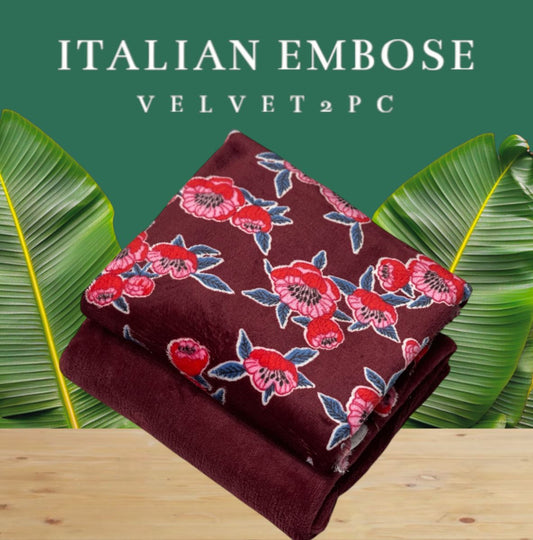 ITALIAN EMBOSE🫶🏻 Velvet 2pc