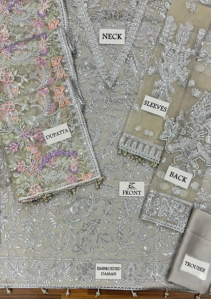 :ZARIF net embroidered hand emblished F͜͡e͜͡F͜͡