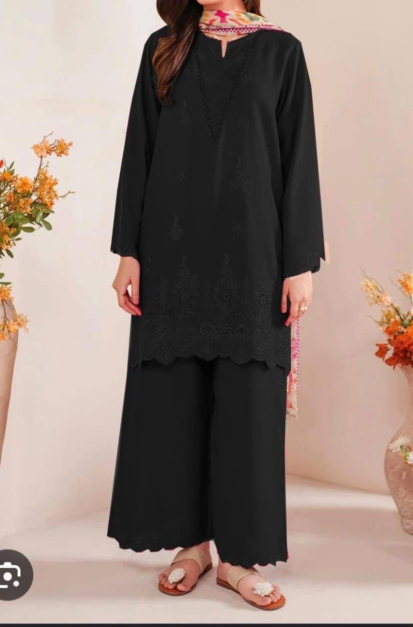 3PC  DHANAK 3PC EMBROIDERED