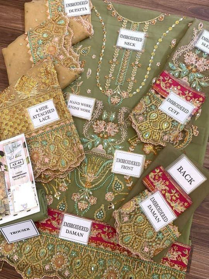 ELAF organza embroidered & sequence luxury F͜͡e͜͡F͜͡