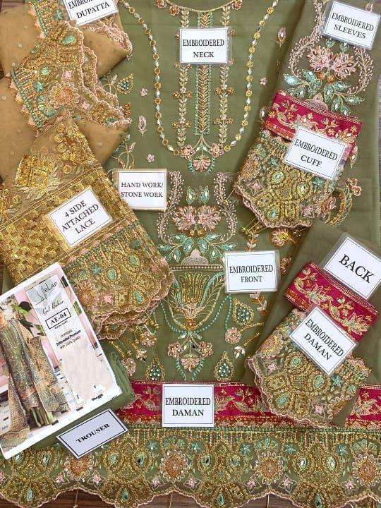 ELAF organza embroidered & sequence luxury F͜͡e͜͡F͜͡