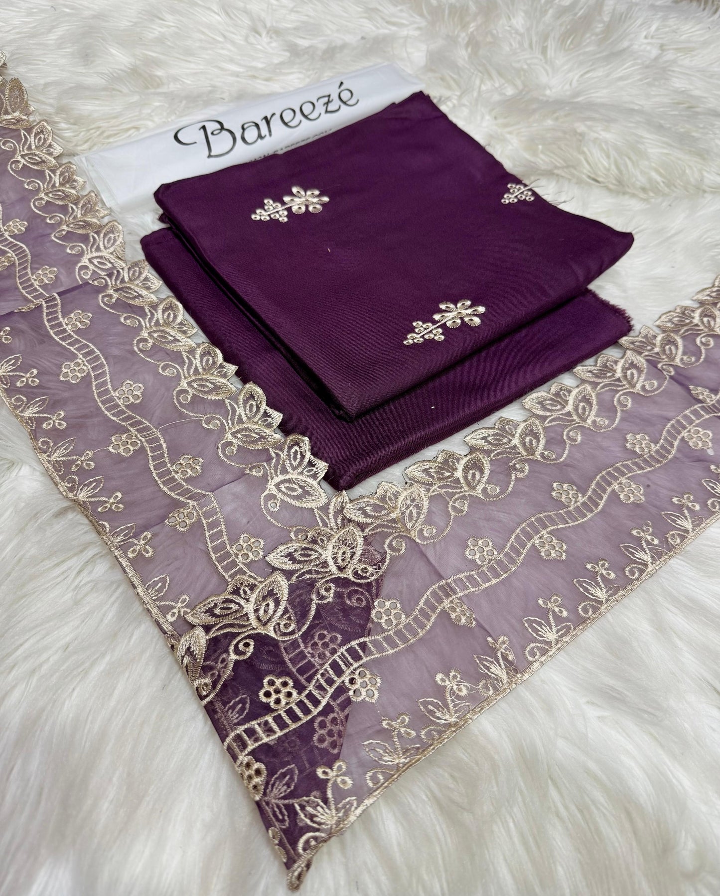 2PC Bareeza 2pc Embroidery Dhanak   fancy Collection