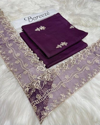 2PC Bareeza 2pc Embroidery Dhanak   fancy Collection
