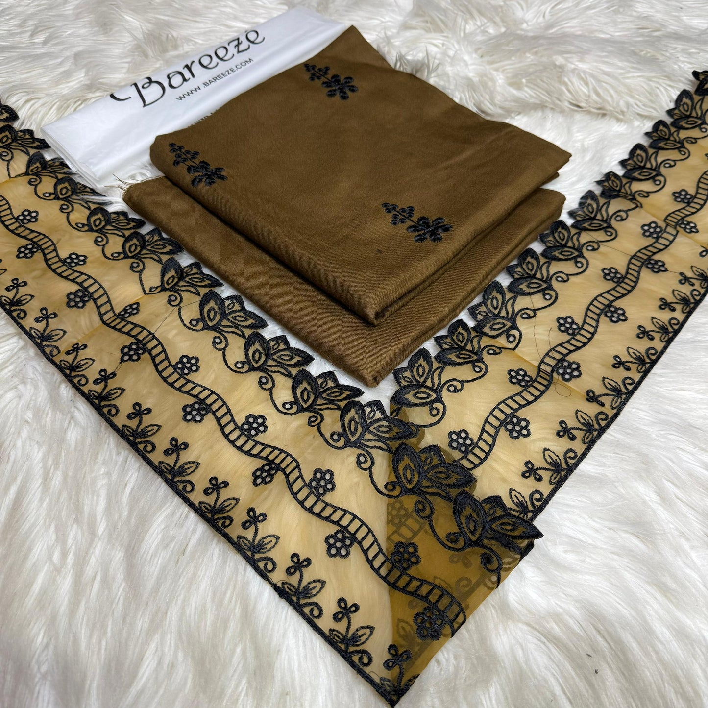 2PC Bareeza 2pc Embroidery Dhanak   fancy Collection