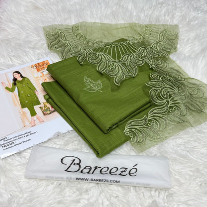 2PC Bareeza 2pc Embroidery khadar  fancy Collection
