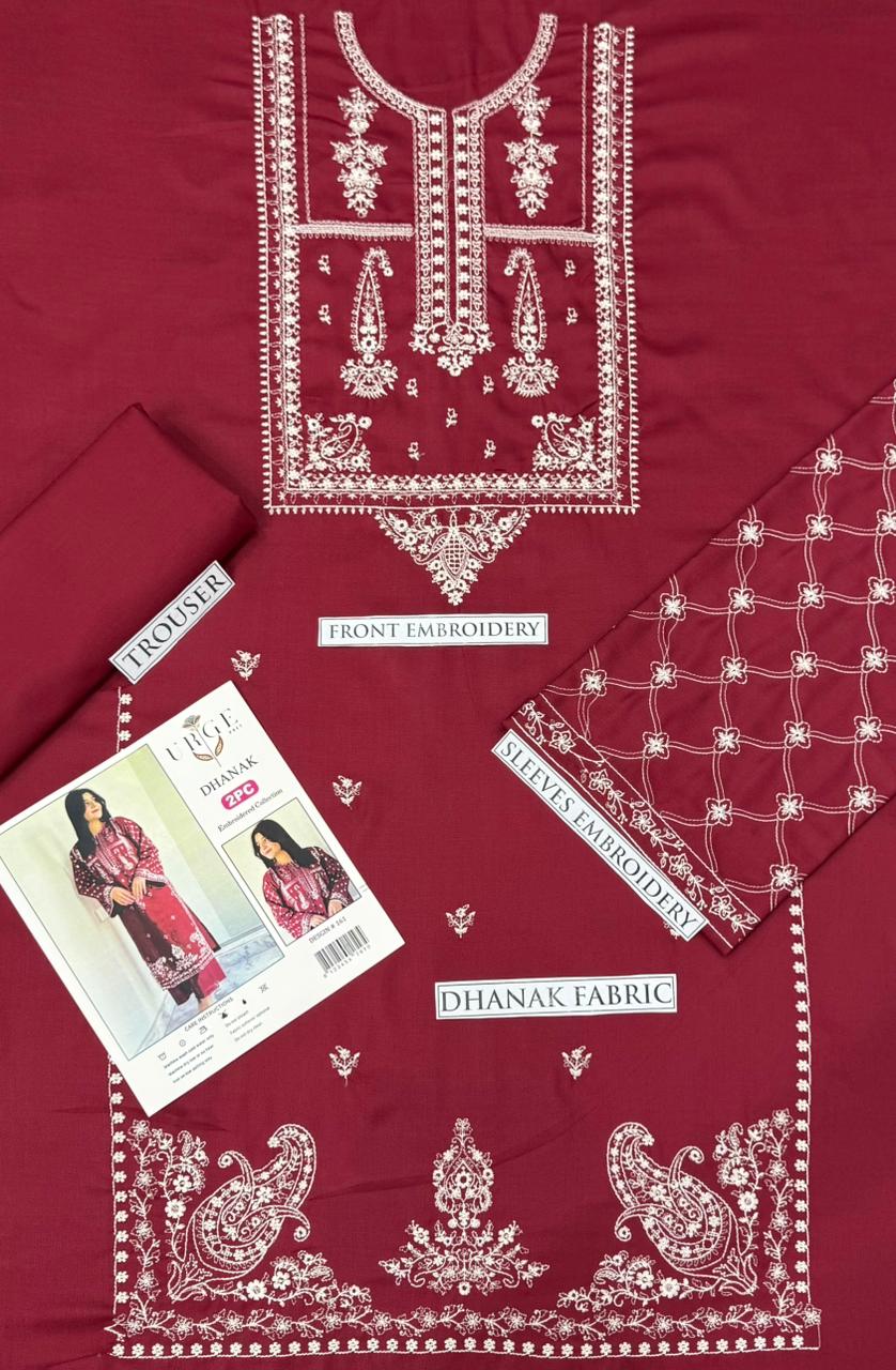 2PC  DHANAK 2PC EMBROIDERED
