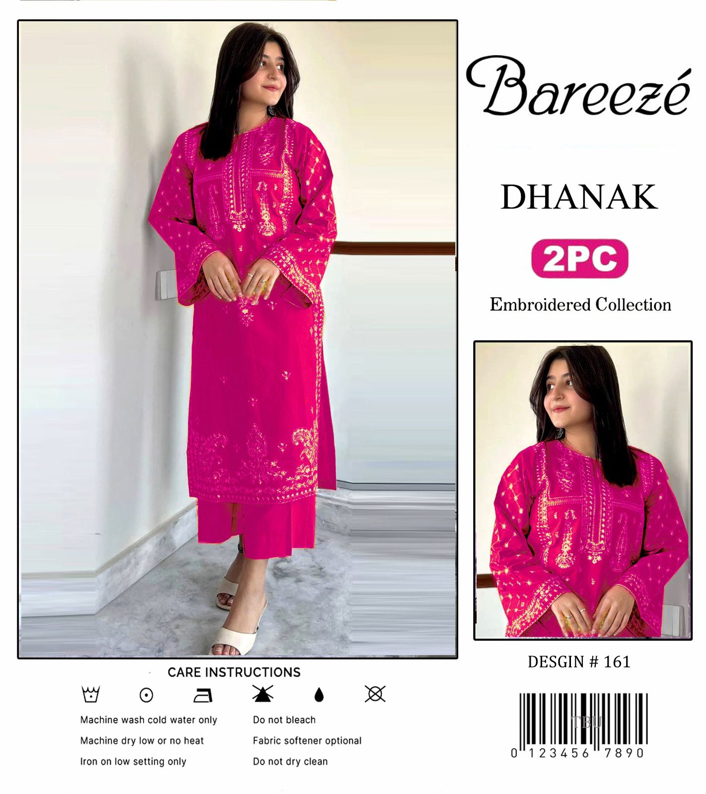 2PC  DHANAK 2PC EMBROIDERED