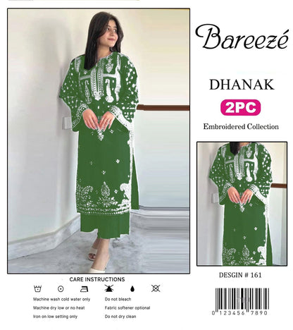 2PC  DHANAK 2PC EMBROIDERED