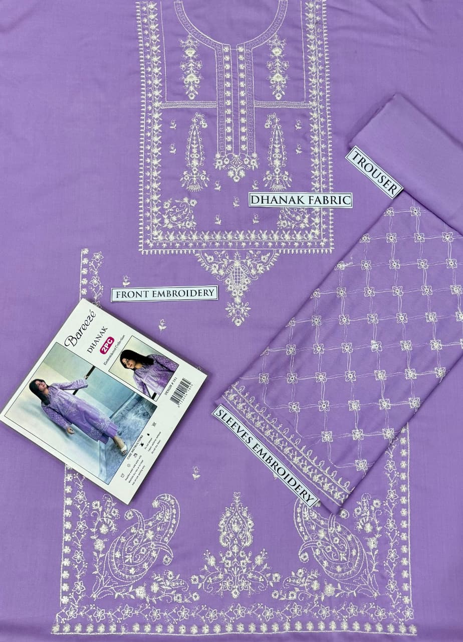 2PC  DHANAK 2PC EMBROIDERED