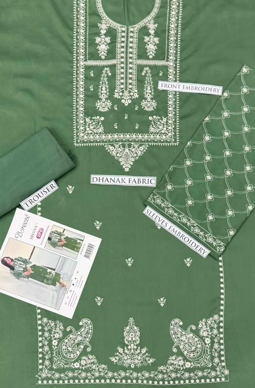 2PC  DHANAK 2PC EMBROIDERED