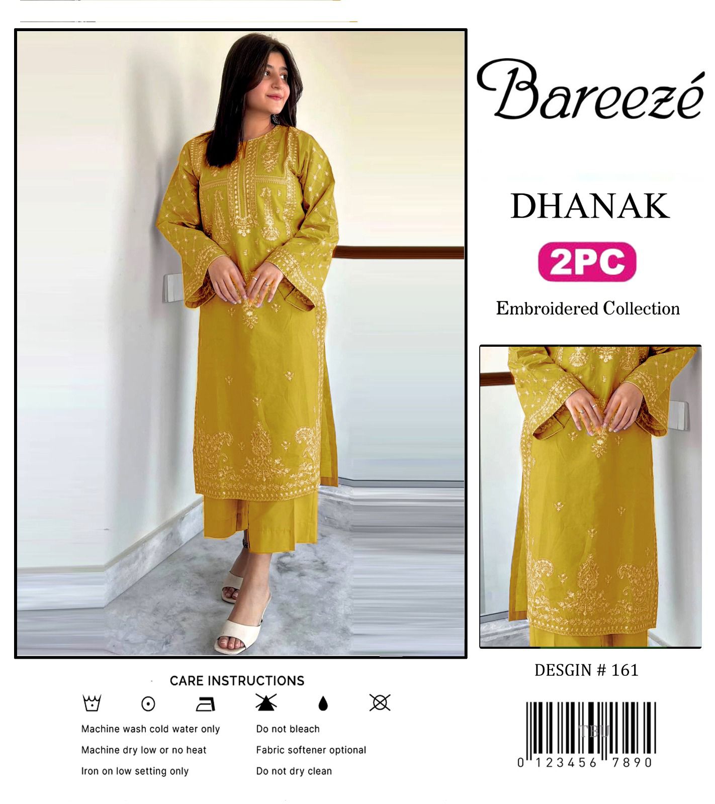 2PC  DHANAK 2PC EMBROIDERED